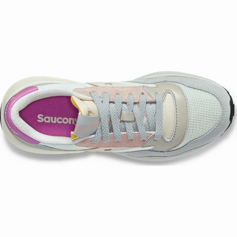 Saucony Jazz NXT Női Utcai Cipő Fehér Szürke Rózsaszín | Hungary S80269-A94