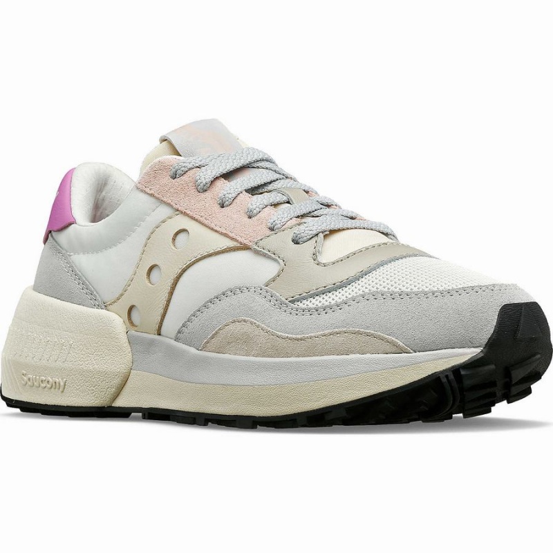 Saucony Jazz NXT Női Utcai Cipő Fehér Szürke Rózsaszín | Hungary S80269-A94