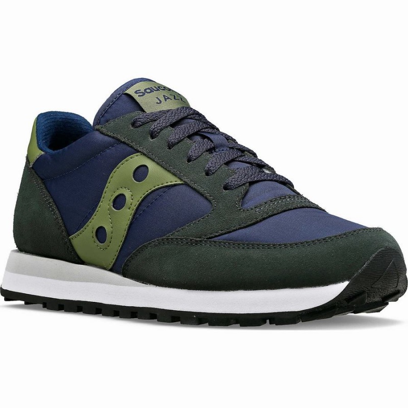 Saucony Jazz Original Férfi Utcai Cipő Sötétkék Zöld | Hungary S62389-Z75