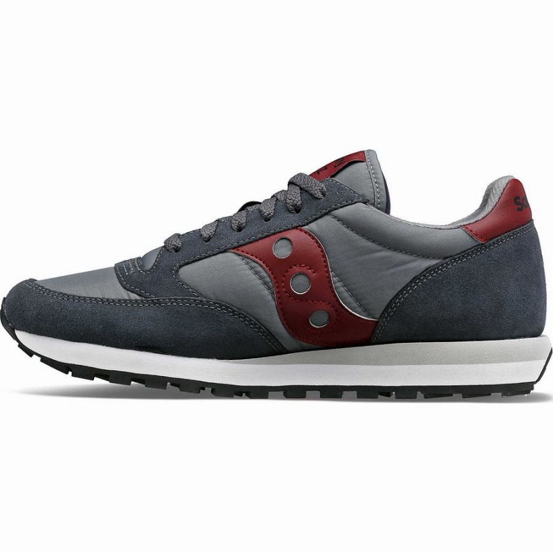 Saucony Jazz Original Férfi Utcai Cipő Szürke Sötétpiros | Hungary S13562-V38