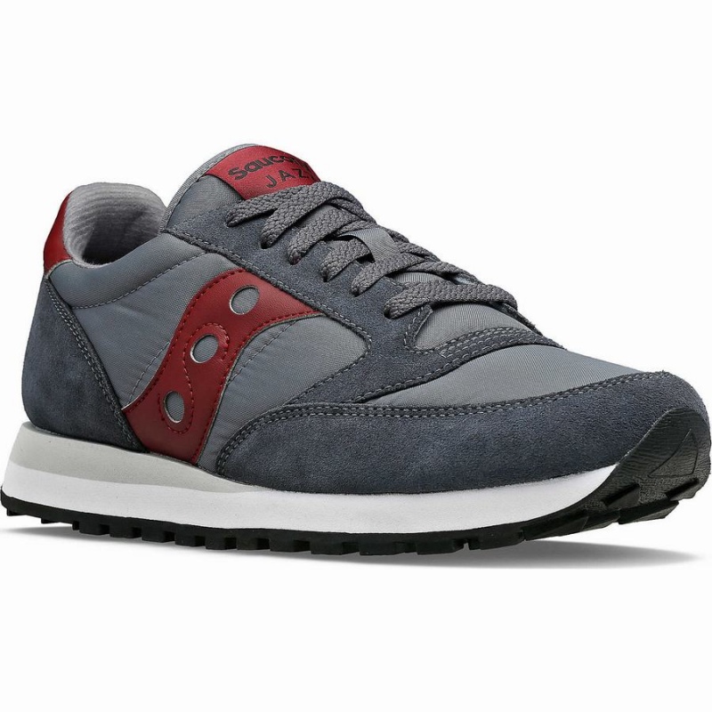 Saucony Jazz Original Férfi Utcai Cipő Szürke Sötétpiros | Hungary S13562-V38