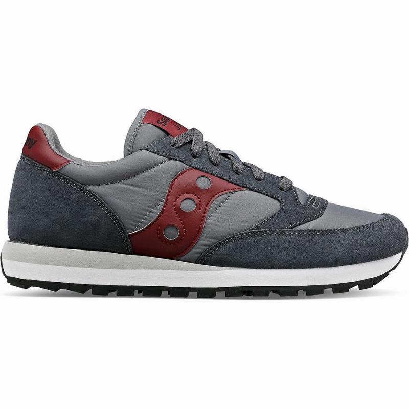 Saucony Jazz Original Férfi Utcai Cipő Szürke Sötétpiros | Hungary S13562-V38