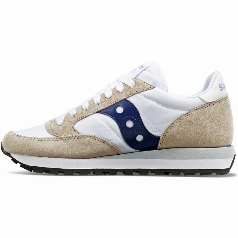 Saucony Jazz Original Női Utcai Cipő Fehér Sötétkék | Hungary S09823-U90