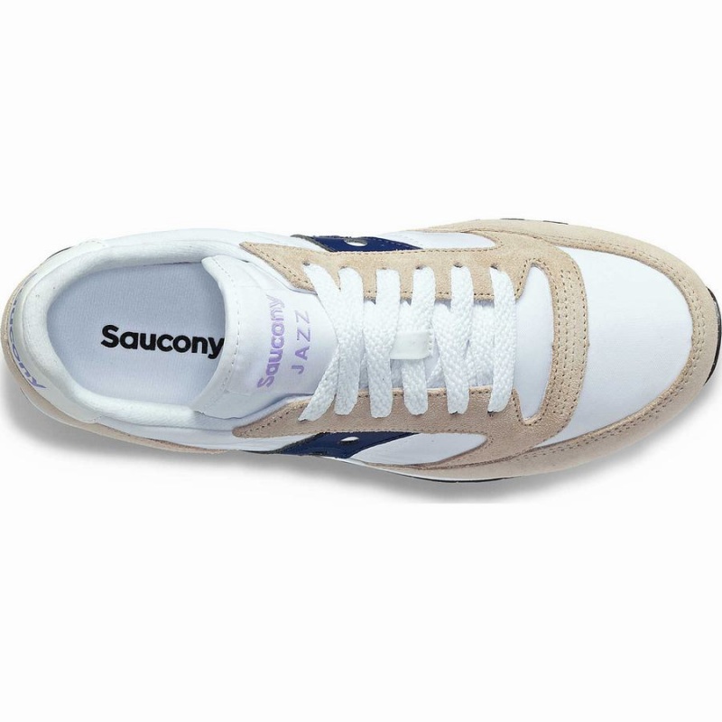 Saucony Jazz Original Női Utcai Cipő Fehér Sötétkék | Hungary S09823-U90