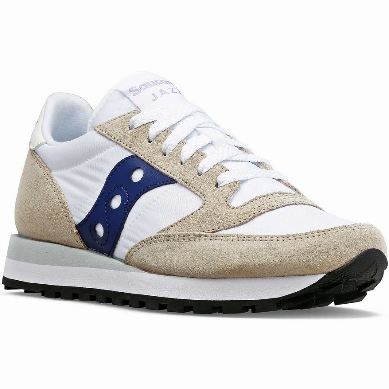 Saucony Jazz Original Női Utcai Cipő Fehér Sötétkék | Hungary S09823-U90