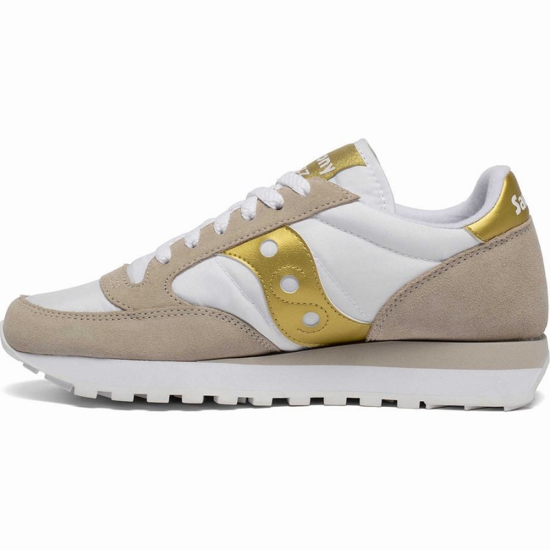 Saucony Jazz Original Női Utcai Cipő Fehér Arany | Hungary S93841-P24