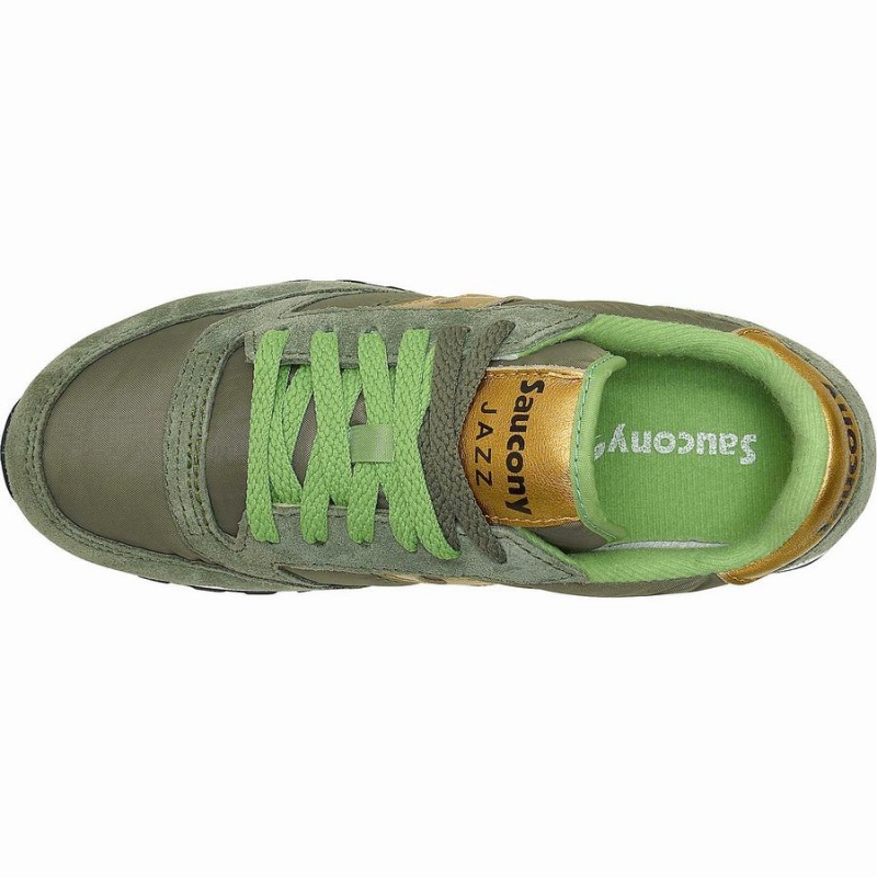 Saucony Jazz Original Női Utcai Cipő Olivazöld Arany | Hungary S61592-A97