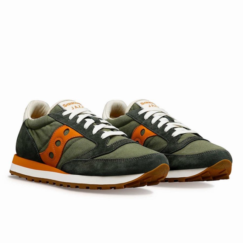 Saucony Jazz Original Stonewash Női Utcai Cipő Olivazöld Narancssárga | Hungary S89657-R08