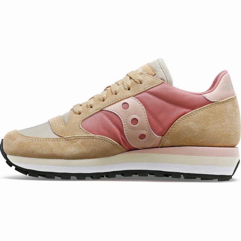 Saucony Jazz Triple Női Utcai Cipő Bézs Piros | Hungary S70931-C87