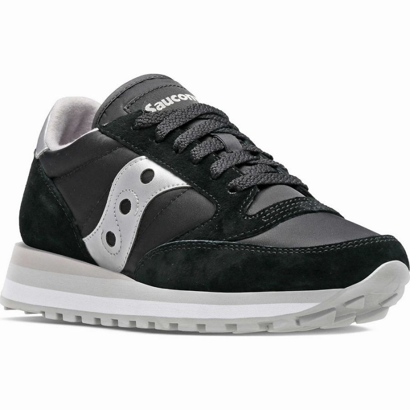 Saucony Jazz Triple Női Utcai Cipő Fekete Titán | Hungary S07352-R65