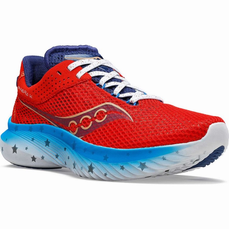 Saucony Kinvara 14 Liberty Női Futócipő Piros Fehér Kék | Hungary S01465-L09