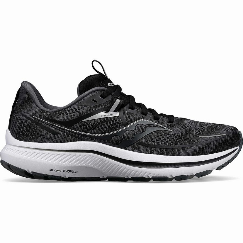 Saucony Omni 21 Férfi Futócipő Fekete Fehér | Hungary S20783-Q57