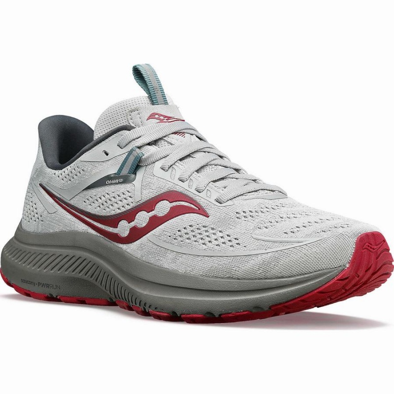 Saucony Omni 21 Női Futócipő Szürke Piros | Hungary S49173-B65