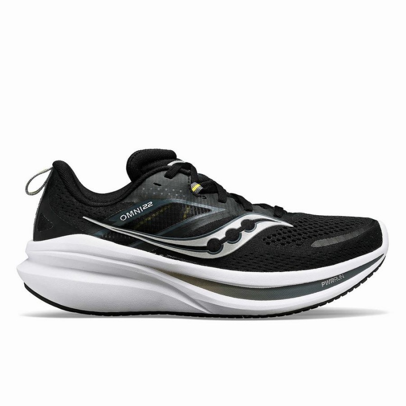 Saucony Omni 22 Wide Férfi Futócipő Fekete Fehér | Hungary S87504-X60