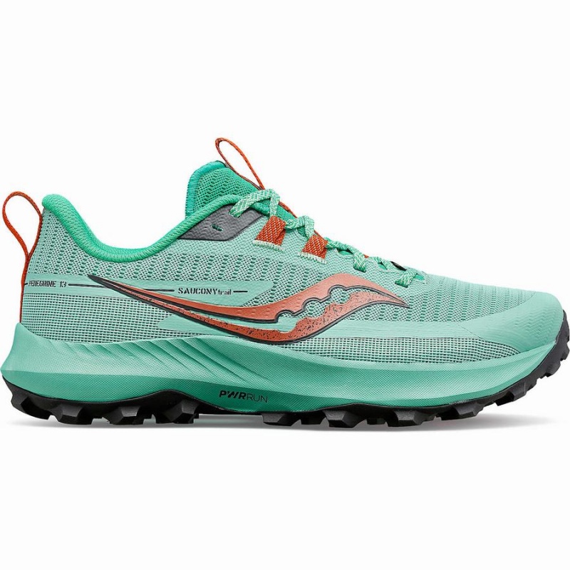 Saucony Peregrine 13 Női Terepfutó Cipő Türkiz Narancssárga | Hungary S58604-B95