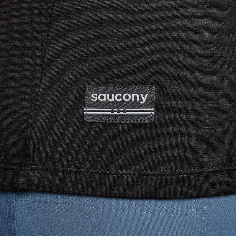 Saucony Peregrine Merino Long Sleeve Férfi Póló Fekete | Hungary S84962-H17