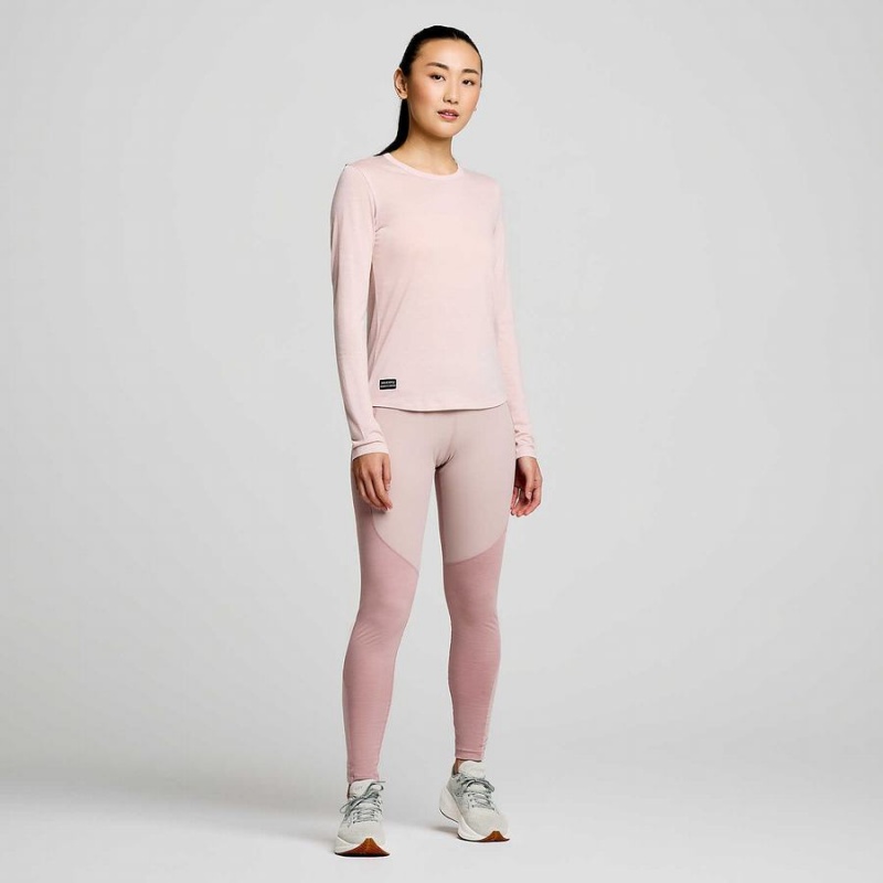 Saucony Peregrine Merino Long Sleeve Női Póló Smoke Heather | Hungary S32761-S07