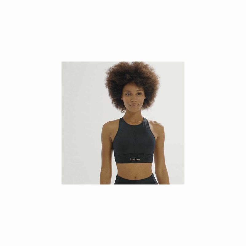 Saucony Pinnacle Bra Top Női Melltartók Fekete | Hungary S32468-W98