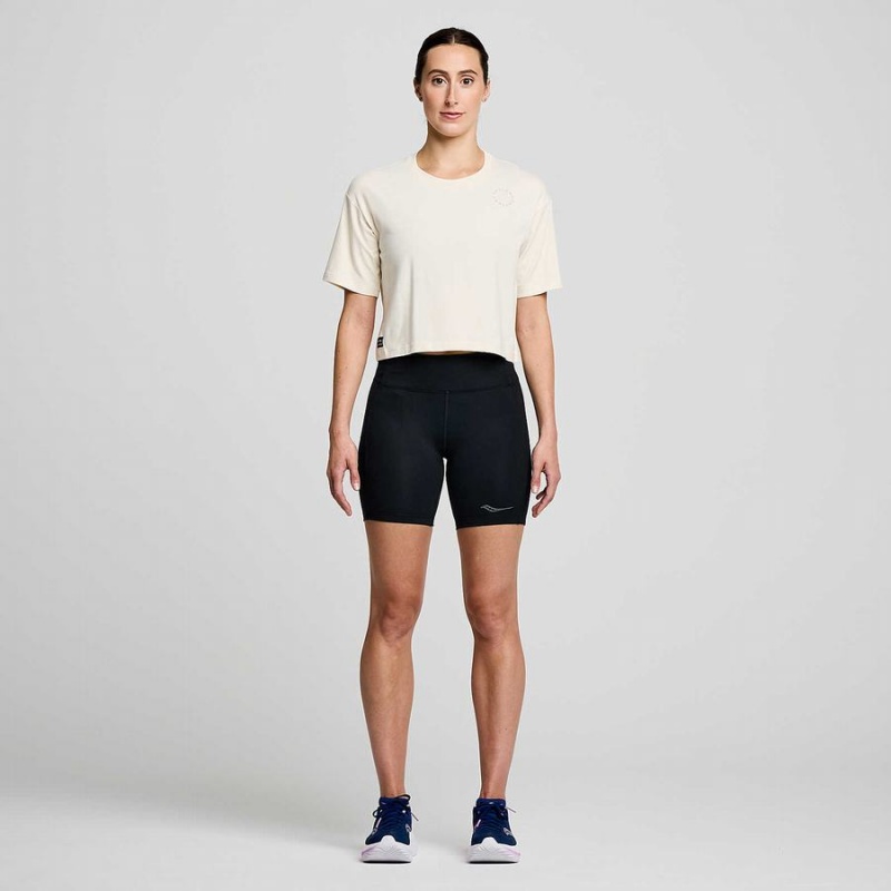 Saucony Recovery Boxy Tee Női Póló Bézs | Hungary S25164-W57