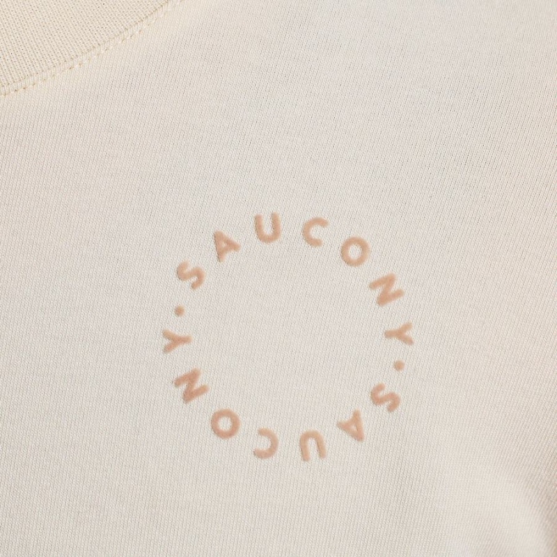 Saucony Recovery Boxy Tee Női Póló Bézs | Hungary S25164-W57