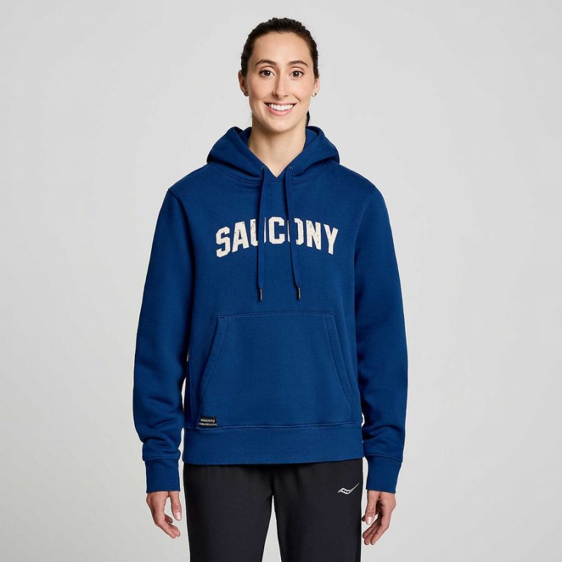 Saucony Recovery Hoody Férfi Kapucnis Pulóver Sötétkék | Hungary S35872-S54