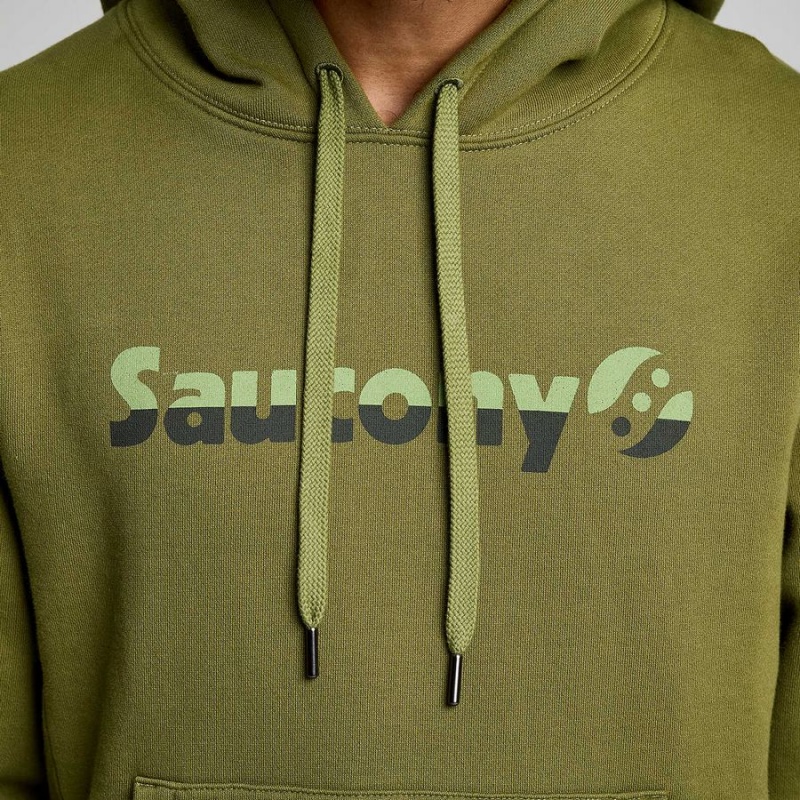 Saucony Recovery Hoody Férfi Kapucnis Pulóver Khaki | Hungary S14853-D13