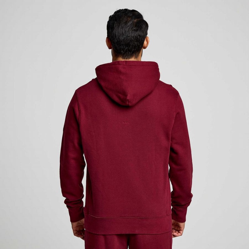 Saucony Recovery Hoody Férfi Kapucnis Pulóver Piros | Hungary S97851-G40