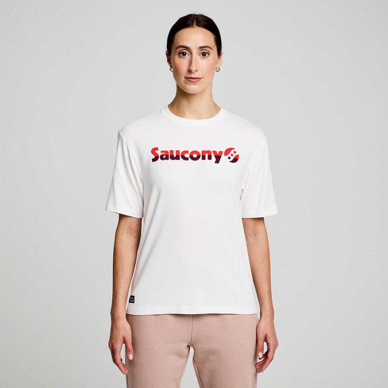 Saucony Recovery Rövid Sleeve Férfi Póló Fehér | Hungary S28170-A79