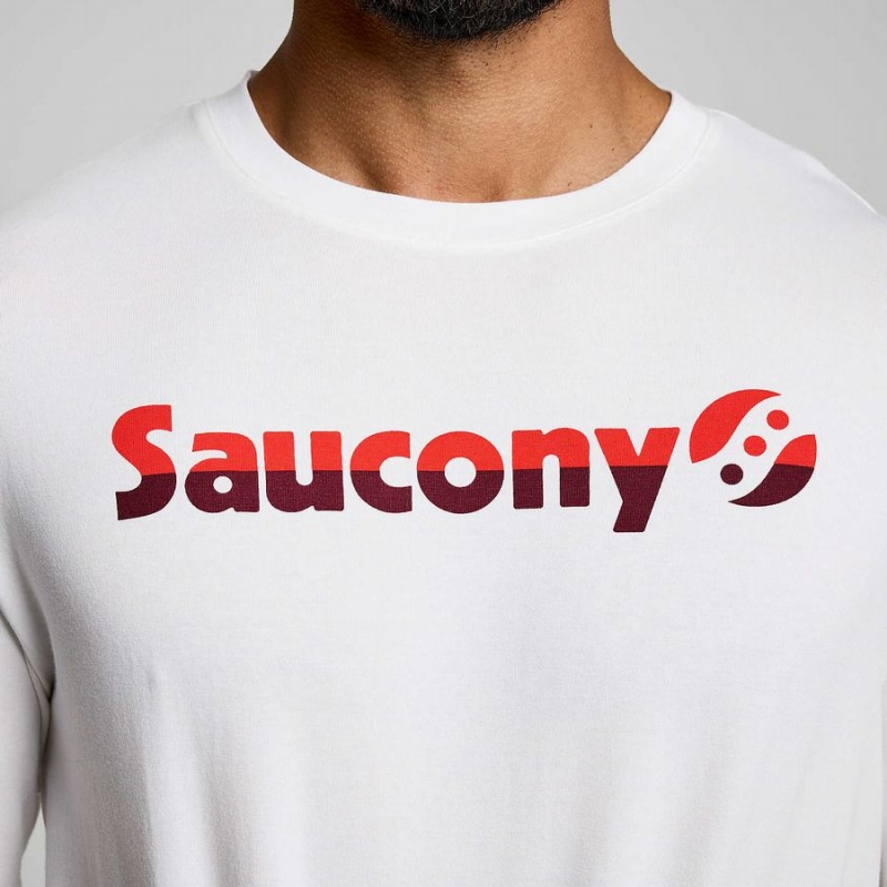 Saucony Recovery Rövid Sleeve Férfi Póló Fehér | Hungary S28170-A79