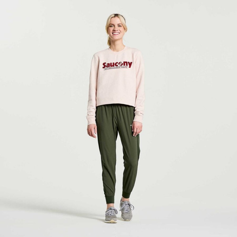 Saucony Rested Crewneck Női Pulóver Rózsaszín | Hungary S54327-K28