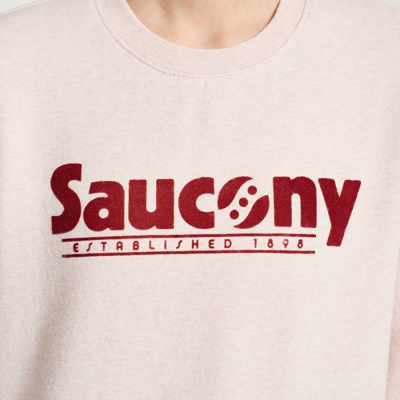 Saucony Rested Crewneck Női Pulóver Rózsaszín | Hungary S54327-K28