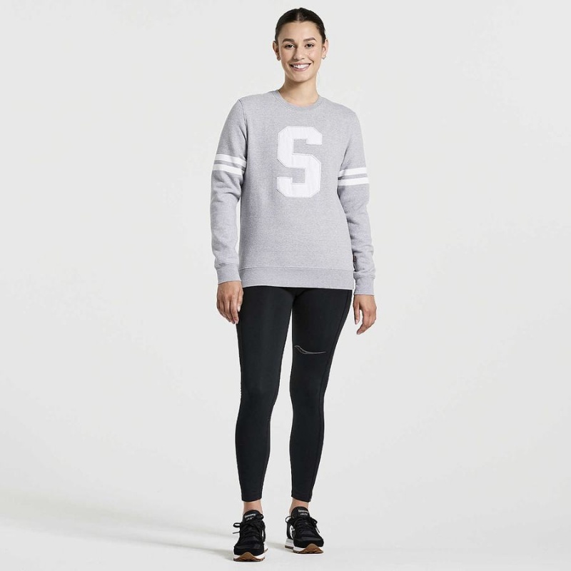 Saucony Rested Crewneck Női Pulóver Világos Szürke | Hungary S26015-L92