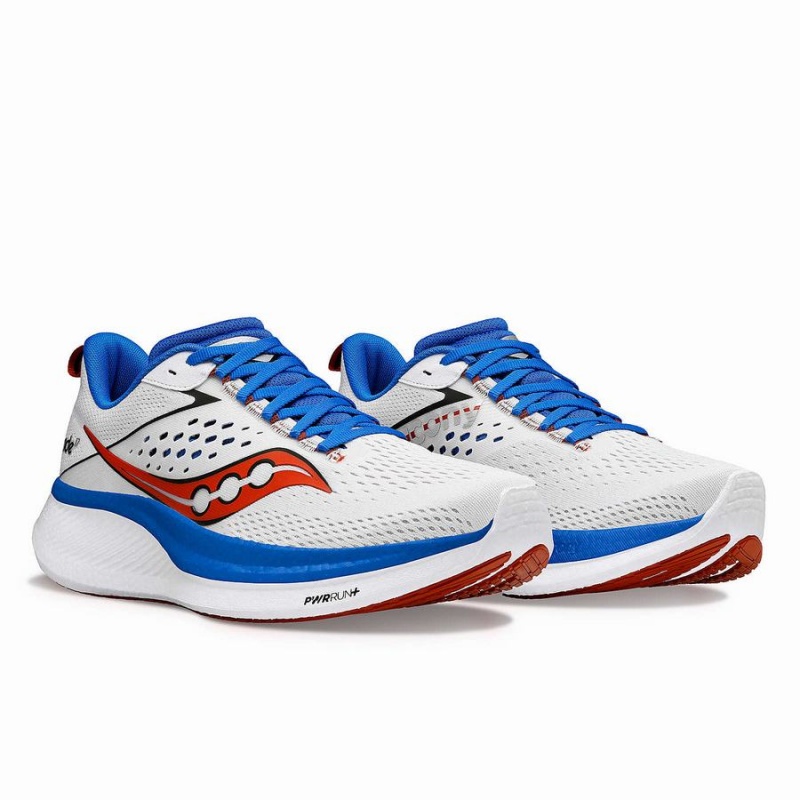 Saucony Ride 17 Férfi Futócipő Fehér Mélykék | Hungary S13675-C12