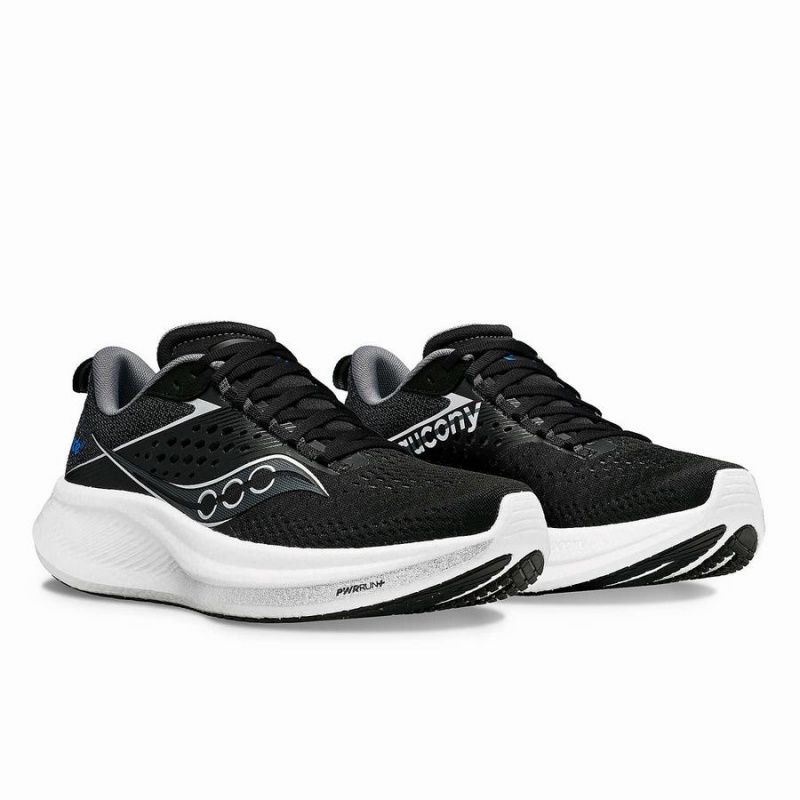 Saucony Ride 17 Wide Férfi Futócipő Fekete Fehér | Hungary S80165-E96