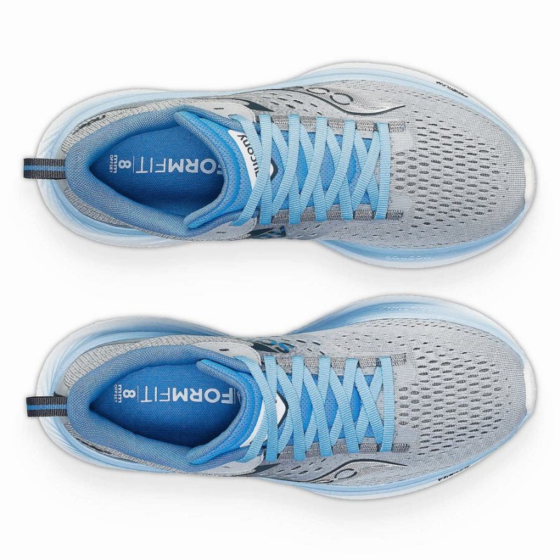 Saucony Ride 17 Wide Női Futócipő Szürke Kék | Hungary S60915-C75