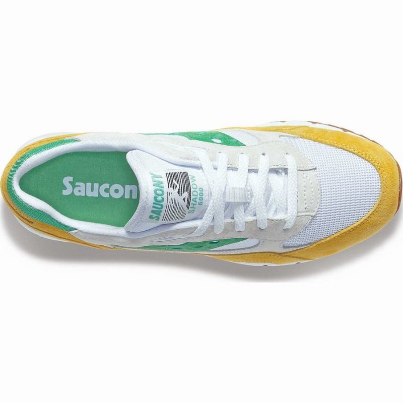 Saucony Shadow 6000 Férfi Utcai Cipő Fehér Sárga Zöld | Hungary S59764-N17