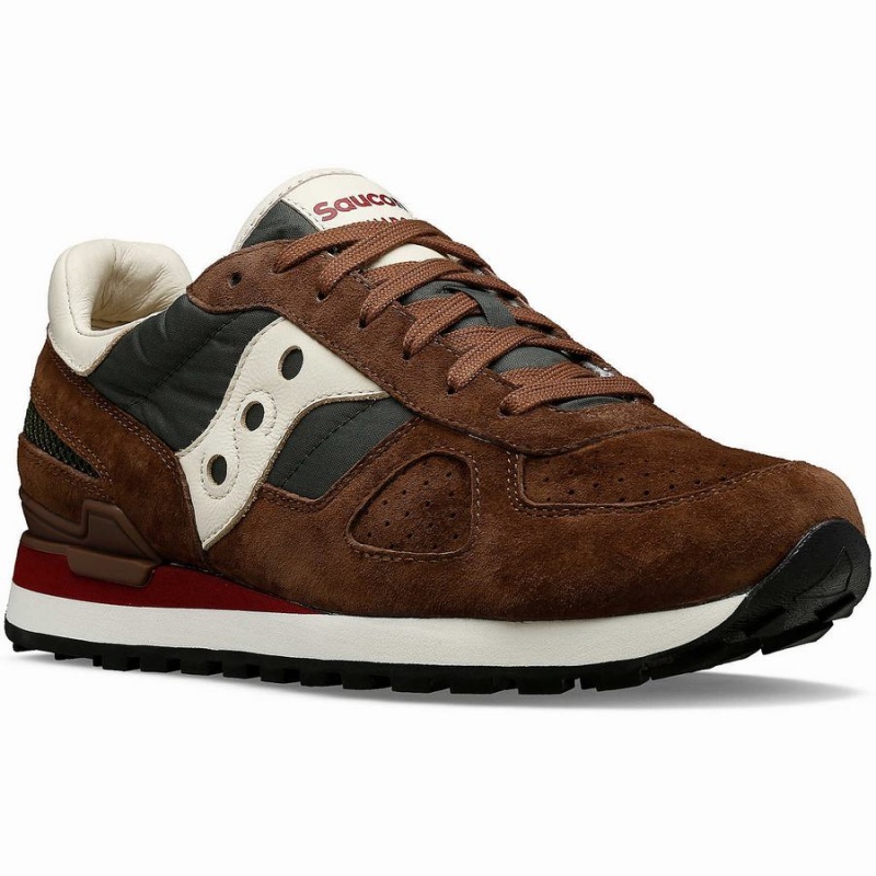 Saucony Shadow Original Premium Férfi Utcai Cipő Barna Zöld | Hungary S61284-S96