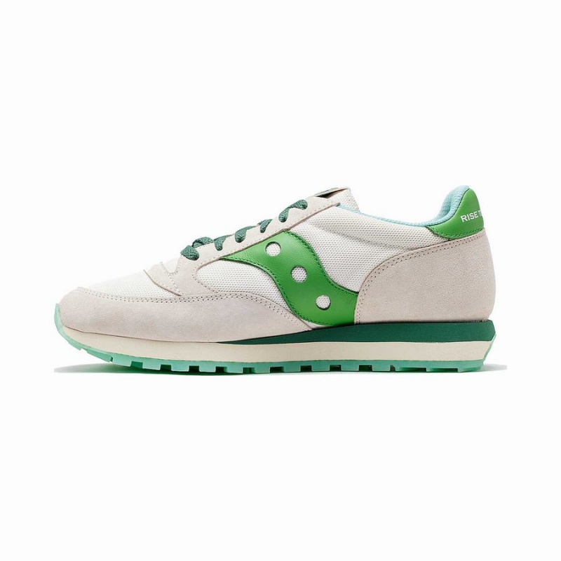 Saucony Shamrock Jazz 81 Férfi Utcai Cipő Fehér Zöld | Hungary S91054-H12