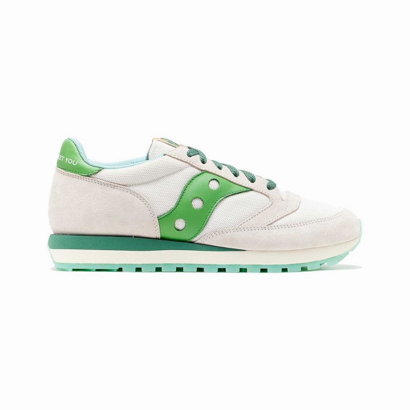 Saucony Shamrock Jazz 81 Férfi Utcai Cipő Fehér Zöld | Hungary S91054-H12