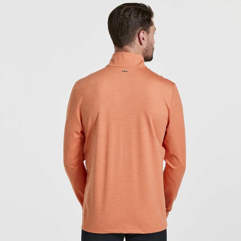 Saucony Solstice 1/4 Zip Férfi Felsők Narancssárga | Hungary S75340-T62