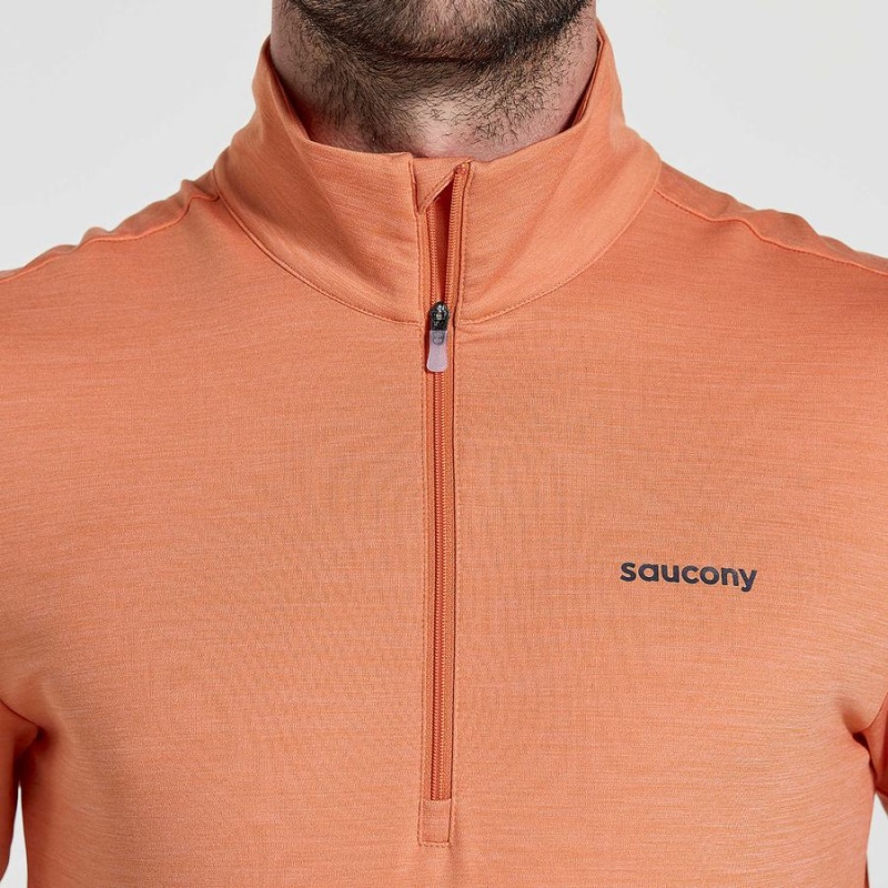 Saucony Solstice 1/4 Zip Férfi Felsők Narancssárga | Hungary S75340-T62