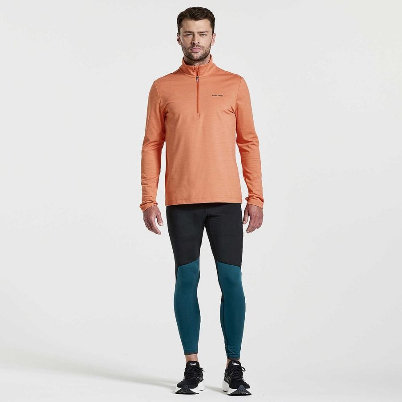 Saucony Solstice 1/4 Zip Férfi Felsők Narancssárga | Hungary S75340-T62