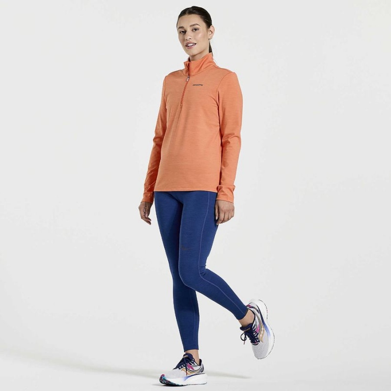 Saucony Solstice 1/4 Zip Női Felsők Narancssárga | Hungary S45169-X89