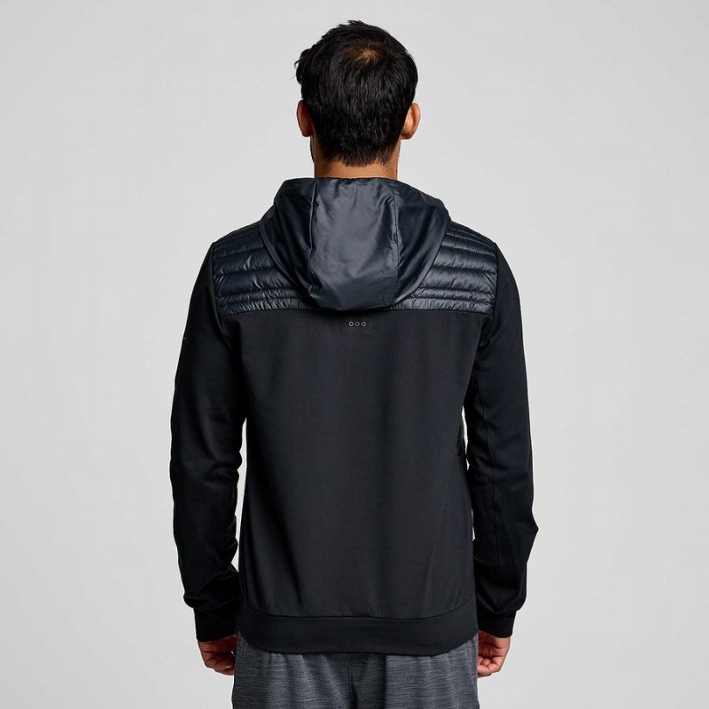 Saucony Solstice Oysterpuff Hoody Férfi Kabát Fekete | Hungary S28061-S86