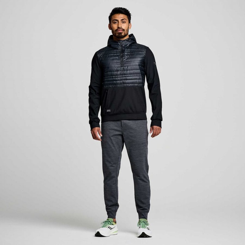 Saucony Solstice Oysterpuff Hoody Férfi Kabát Fekete | Hungary S28061-S86