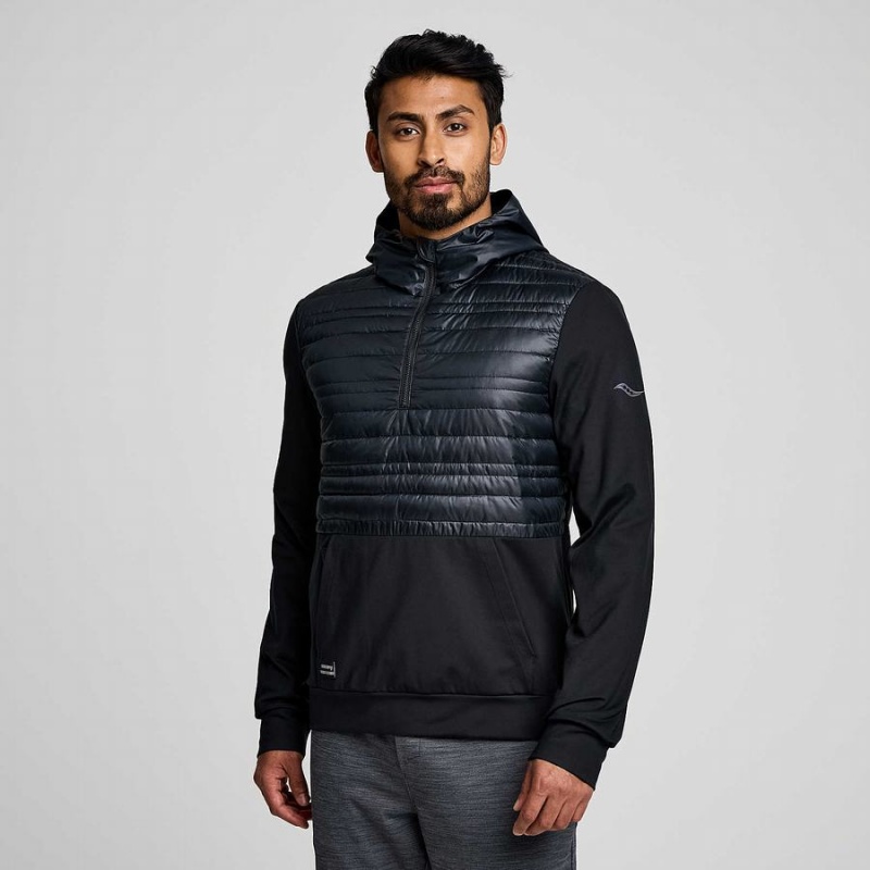 Saucony Solstice Oysterpuff Hoody Férfi Kabát Fekete | Hungary S28061-S86