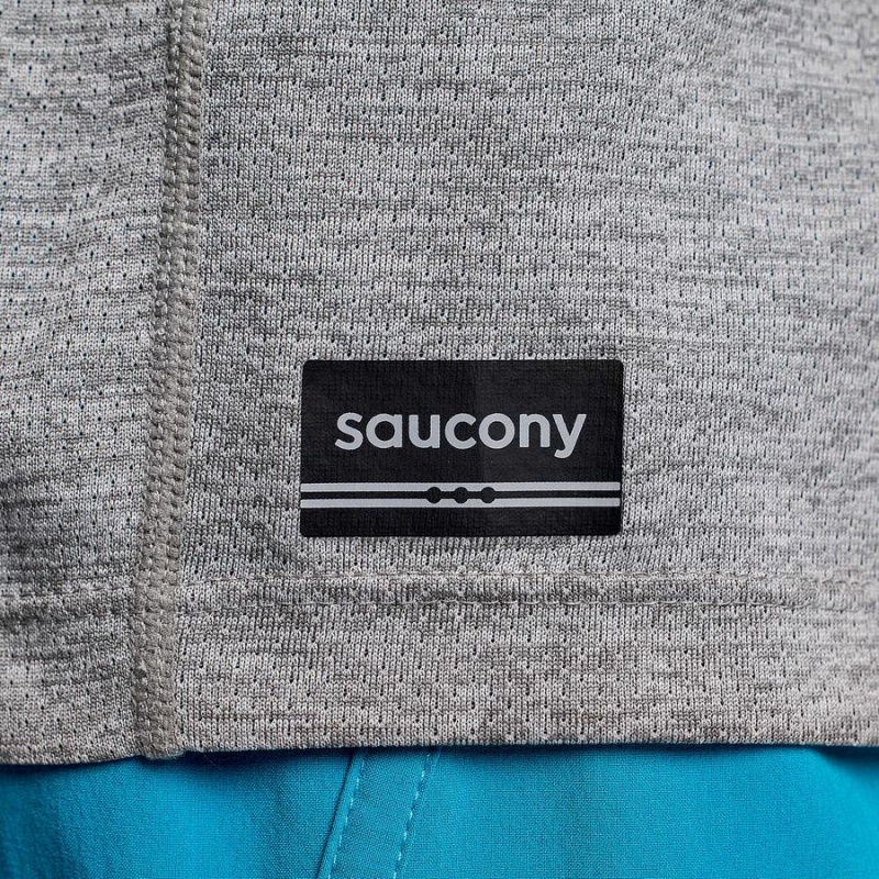 Saucony Stopwatch Grafika Long Sleeve Férfi Póló Világos Szürke | Hungary S87510-E84