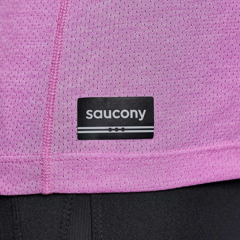 Saucony Stopwatch Grafika Long Sleeve Női Póló Lila | Hungary S90356-J64