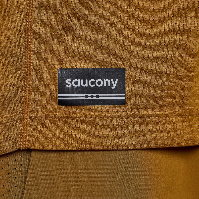 Saucony Stopwatch Long Sleeve Férfi Póló Barna | Hungary S80274-M53