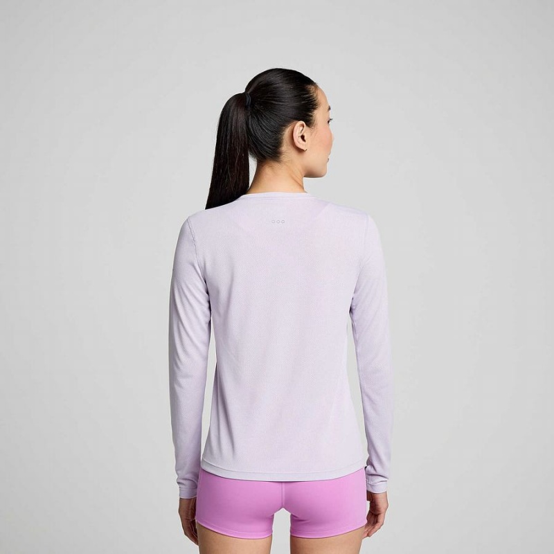 Saucony Stopwatch Long Sleeve Női Póló Lila | Hungary S46259-D40